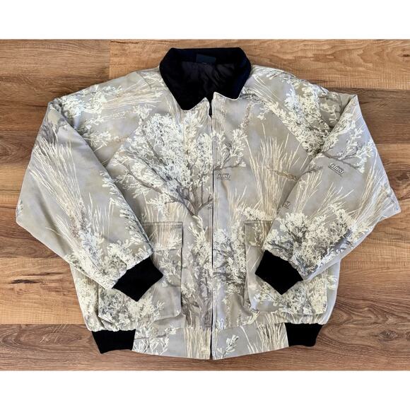 Vintage Ghost‎ Camo Prairie Field Bomber Jacket Quilt Insulated Size XL(?) GUC - Picture 2 of 14